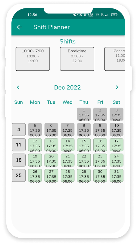 Shift Calendar