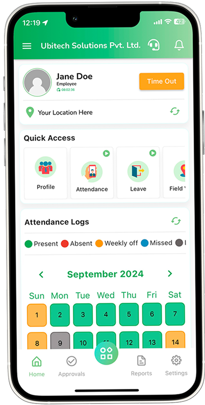 ubiAttendance employee attendance app